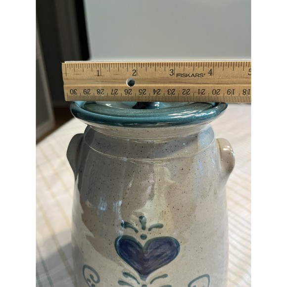 Great Bay Pottery Salt Glaze Crock Canister Bean Pot with Lid USA - Picture 7 of 12